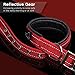 PETBABAB Padded Dog Collar with Metal Buckle, Soft to Protect Neck, Reflective at Safe Night Walk, Rugged to Last Long in Walking Training Pet in Red