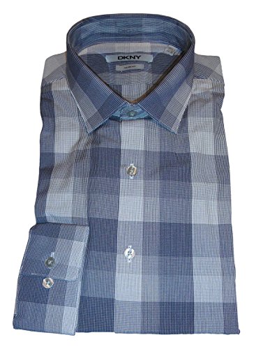 slim fit dress slacks Dkny Men's Modern-Fit Stretch Black Plaid Suit Jacket main image 0