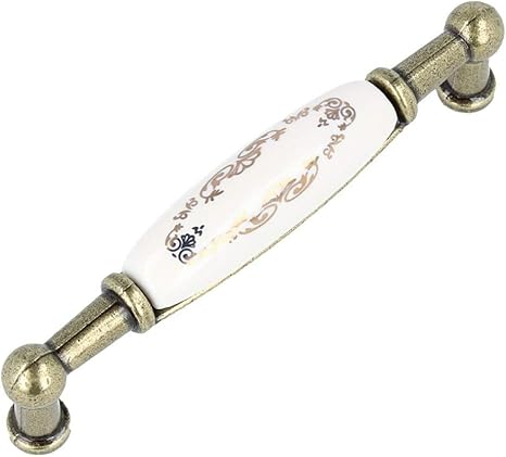 Möbelgriff Schrankgriff Porzellan Küchengriff Metall Vintage