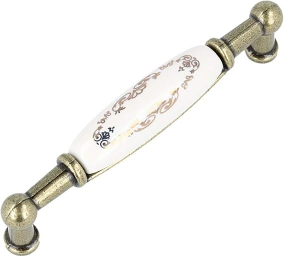 Möbelgriff Schrankgriff Porzellan Küchengriff Metall Vintage