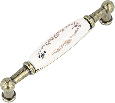 Möbelgriff Schrankgriff Porzellan Küchengriff Metall Vintage