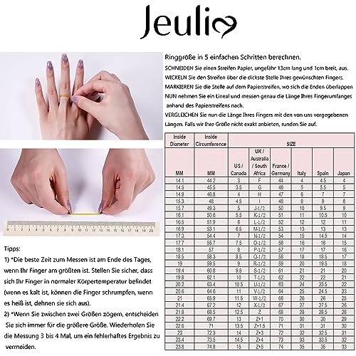 Jeulia 925 Sterling Silver Round Cut Milgrain Engagement Ring for Women Anniversary with Case