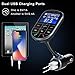 Bluetooth FM Transmitter for Car, Wonsidary Wireless Vehicle Bluetooth Audio Receiver Adapter with 2 USB Ports, Hand-Free Calling, Aux Input/Output, 1.4′ LCD Displaythumb 3
