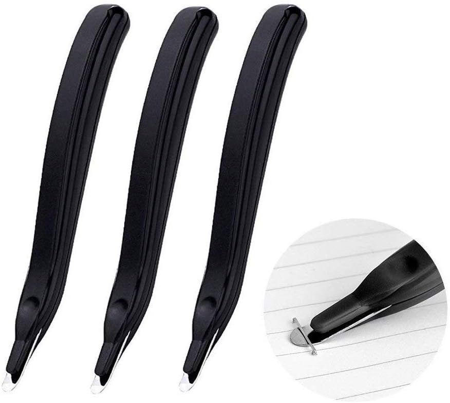 Early Buy 3Pcs Magnetic Staple Remover Rubberized Puller Blue Black