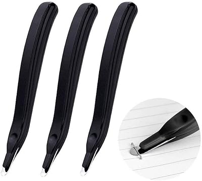 Early Buy 3Pcs Magnetic Staple Remover Rubberized Puller Blue Black