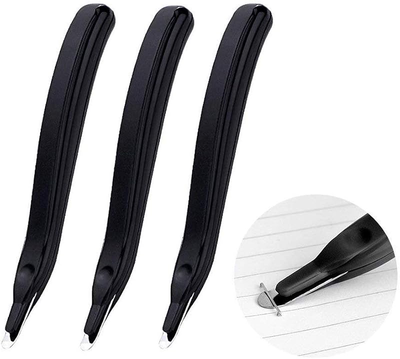 Early Buy 3Pcs Magnetic Staple Remover Rubberized Puller Blue Black