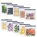 Max K Reusable Zip Lock Gallon Size Bags for Freezer, PEVA Food Storage, Kids Snacks, Frozen Fruits, Marinade & Portion Meat, Ziplock Resealable & Leakproof, 10 Pack (10 x Gallon)