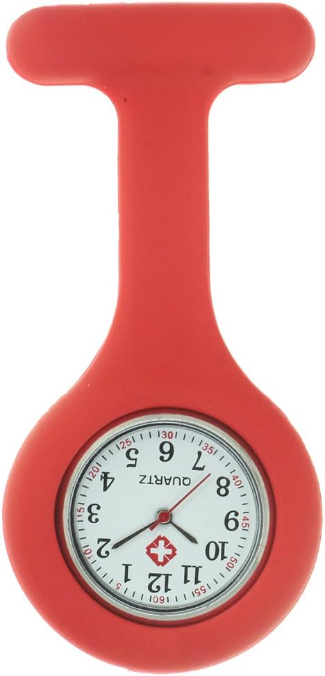 Silicone Pocket Brooch Clip Fob Medical Nurse Watch Pocket Clock Gift for Hospital Doctors Nursing Timepiece