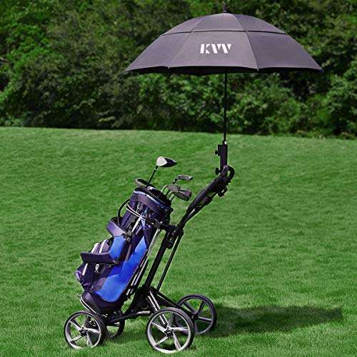 KVV 4 Wheel Foldable/Collapsible Golf Push Cartwith Super Strong