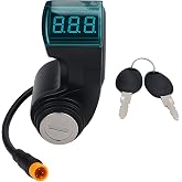 Alomejor Electric Scooter Handle Switch Lock,with Display Screen and 2 Keys Scooter Lock Replacement ABS Material for Urban Commuters Daily Riders Travel Enthusiasts