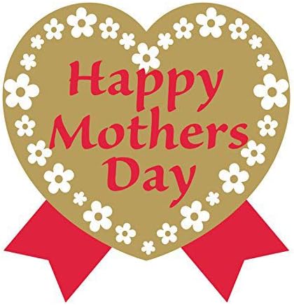 Amazon 母の日シール 花模様 ハートリボン型 ゴールド 300枚入 K 0b ギフトシール 文房具 オフィス用品