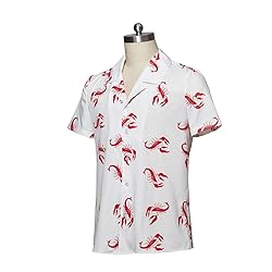 Men's Kramer Seinfeld Lobster Shirt Button-Up White
