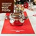 Red Set Christmas Trivetrunner+Coasters :Decorative Trivet and Kitchen Table Runners Handles Heat Up to 300F, Anti Slip, Hand Washable, and Convenient for Hot Dishes and Pots (Red+Coasters)