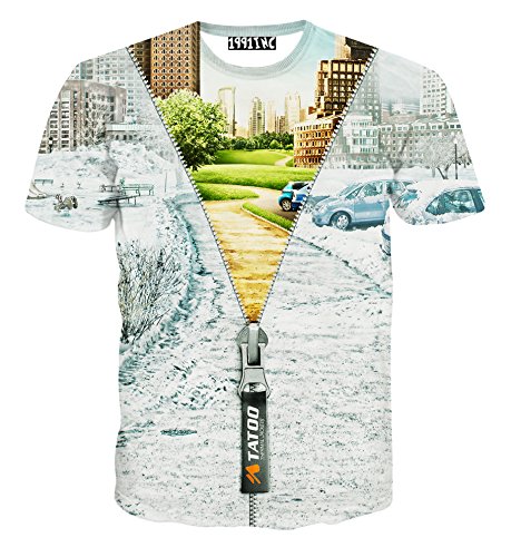 Faplus fashion men s short sleeve t-shirt landscapes 3d…