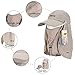 icolor Folding Sun Cap Fishing Hats,Summer Sun Protection Hats,Removable Neck & Face Flap Cover for Men & Women Black