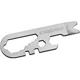 SWISS+TECH ST67129 14-in-1 Micro Wrench Multi-Tool, Stainless Steel Construction, For Keychain, Auto, Camping, Hardware (Single Pack)