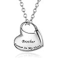 Gisunye Cremation Urn Necklace for Ashes Urn Jewelry,Forever in My Heart Carved Stainless Steel Keepsake Waterproof Memorial Pendant for mom & dad with Filling Kit…