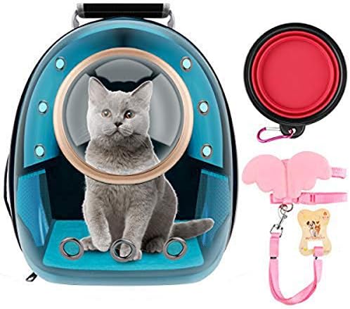 FPVERA Cat Backpack Carriers Pet Bubble Backpack Carriers for Cats Puppy Dogs and Birds Ventilate Transparent Capsule Carrier Backpack for Travel, Hiking and Outdoor Use