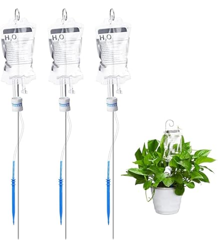 Sacs D'Arrosage Goutte à Goutte 3,5L - 2 Pièces Transparents Avec Débit Réglable - Pour Plantes D'Intérieur/Extérieur Et Animaux