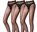 Sheer To Waist Reinforced Crotch Nylon Women's Sexy Pantyhose Tights 3 Pack