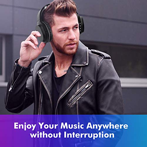 Stereo OverEar Headphones, Foldable Wireless Bluetooth Headphones with