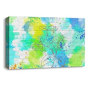 Canvas Wall Art Abstract Ink Animals Painting Artwork for Home Prints Framed - 12x18 inches