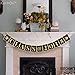 Class of 2024 Graduation Banner - NO DIY | Large 8x6 Inch, Shiny Gold Foil Class Of 2024 Banner | Graduation Decorations 2024 Black and Gold | Graduation Backdrop for Graduation Party Supplies 2024
