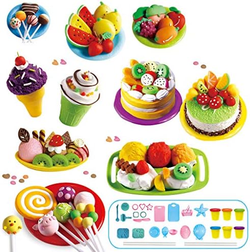 Holywin RC Car Play Dough Mold Set Ice Cream Ice Lolly Cake Soft Clay Plasticine Kids Toy Gift