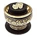Alternative Imagination Premium Bundle of Black Carved Brass Incense Holder with Copal Resin. Comes with 10 Charcoal