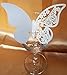50pcs Butterfly Wedding Party Table Number Name Paper Place Cards Wine Glass Cup Decoration Wall Decals Sticker for Wedding Party Favor (White)