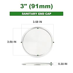 TAISHER 2PCS 304 Stainless Steel 3" Tube OD