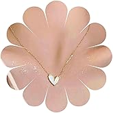 Erimberate Bohemian Enamel Heart Choker Necklace Silver Heart Pendant Necklace Whiter Enamel Heart Collar Necklace Minimalist Heart Necklace Jewelry for Women Gifts