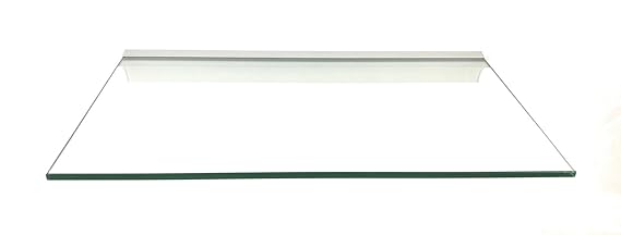 Regale4You Glasregal 50x30 cm /8mm Klarglas Wandprofil LINO8 Alu Silber / 1 Glasablage