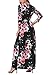 GAMISS Women Vintage Floral 3/4 Sleeve Long Dress Boho Casual Wedding Party Maxi Dress