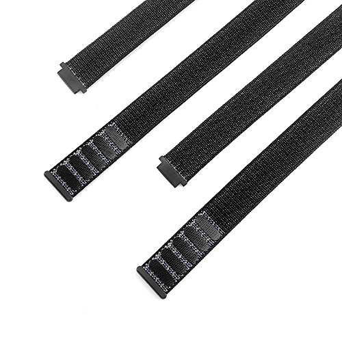 C2D JOY Garmin Sport Loop Replacement Bands (2018 Sport Loop Watch Band for Garmin Vivoactive Sports GPS Smart Watch No Buckle Needed, Black(5.2-8.2in)