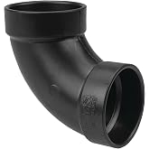 NIBCO Fig No U5807, 2 in. ABS DWV 90 Degree Elbow Hub, Solvent Weld
