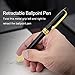 Candumy Black Ballpoint Pen Set for Men,Stainless Steel Fancy pens Twist to Open Retractable Classic Executive Business Pens with Medium 1.0mm Black Ink - 2Pack(2Pen,4Refills)