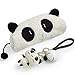 Flee Panda Bamboo Pencil Set of 12 with Holder and One Cute Penda Pencil Case One Earser One Lovely Panda Keychain Pendant with Bells and A Free Sharpener for School Kids Girls Gifts