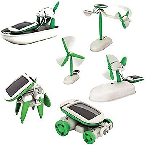 Creative DIY 6 IN 1 Educational Learning Power Solar Robot Kit Children Kids Toy