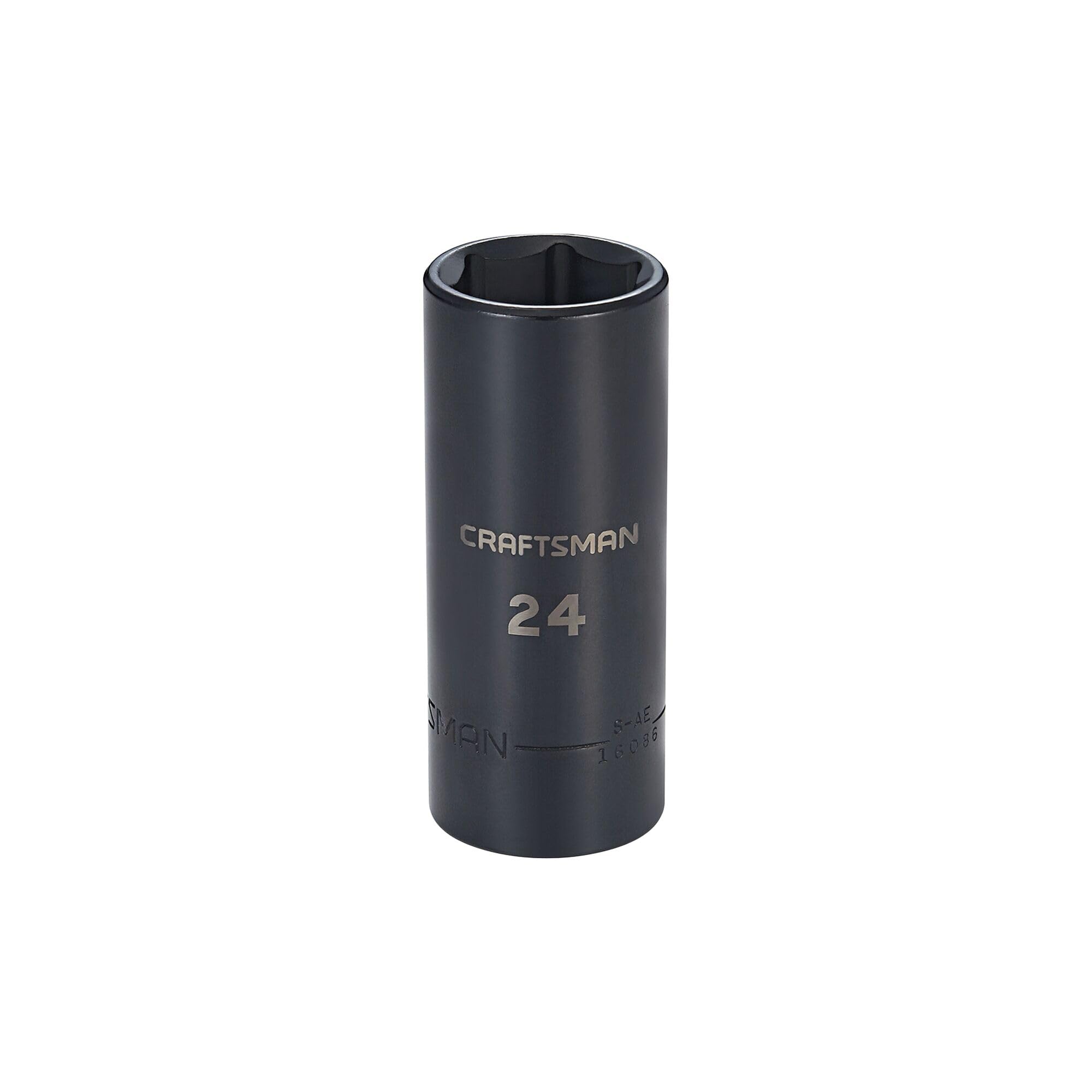 Photo 1 of CRAFTSMAN Deep Impact Socket, Metric, 1/2-Inch Drive, 24mm (CMMT16086)