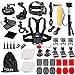 Black Pro Basic Common Outdoor Sports Kit for GoPro Hero 6 /GoPro Fusion/HERO 5/Session5/ 4 / 3+ / 3 / 2 / 1 SJ4000 /5000/ 6000 /AKASO/ APEMAN/ DBPOWER/ And Sony Sports DV and More primary