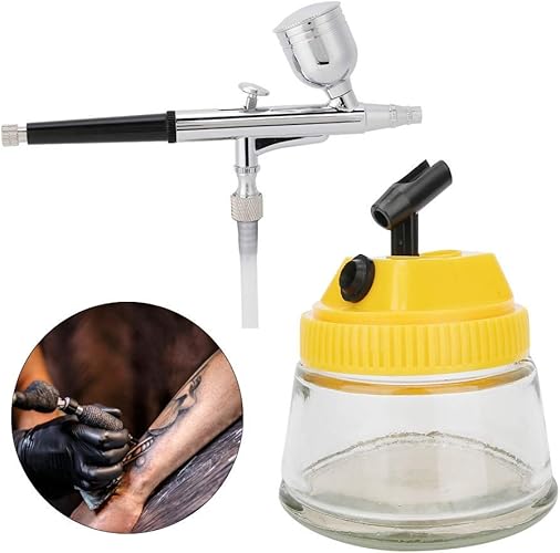 TMISHION Airbrush Cleaning Pot 4 Pcs Glass Airbrush Cleaning Pot Set