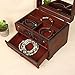 Retro Antique Flower Carved Wooden Jewelry Storage Box Container Case Jewelry Display Organizer with Lock Gift
