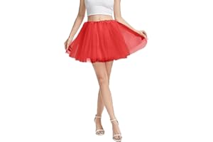 SKYASIA Adult Women's 4 - Layered Fluffy Tulle Tutu Skirt for Ballet, Dance, Halloween & Christmas Costumes