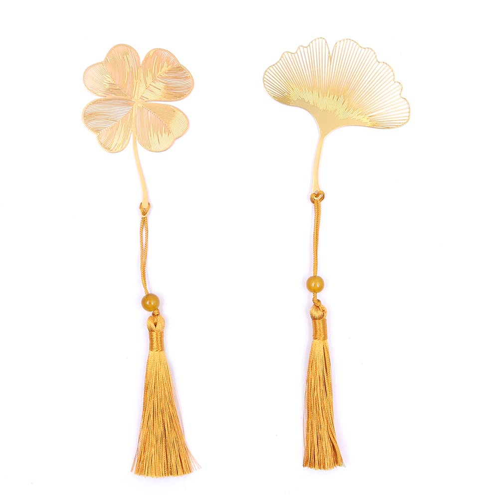 Alnicov Metal Leaves Bookmarks,2 Pack Classical Exquisite Leaves Metal Bookmarks,Ideal Gift for Students,Teachers and Friends to Read