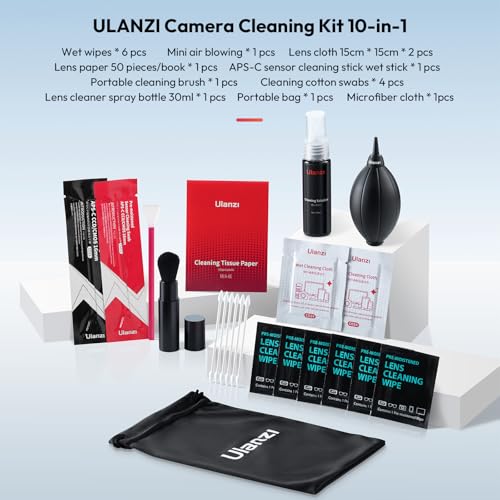 ULANZI Camera Cleaning Kit 10-in-1 Lens Cleaner Professional DSLR Clean Accessories Canon
