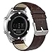 MoKo Watch Band Compatible with Samsung Galaxy Watch 46mm /Gear S3 Frontier, Classic/Galaxy Watch 3 45mm Smartwatch, 22mm Leather Bands Bracelet Sports Strap,Brown