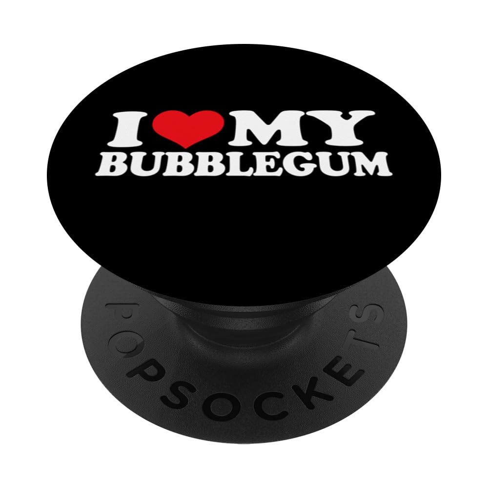 I Love My Bubblegum, I Heart Bubblegum PopSockets Swappable PopGrip