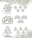 Christmas Ornaments Set - 16 Pc Assorted Ornaments - Silver Glittered Plastic Tree Decorations - Merry Christmas Sign, Trees, Snowflakes