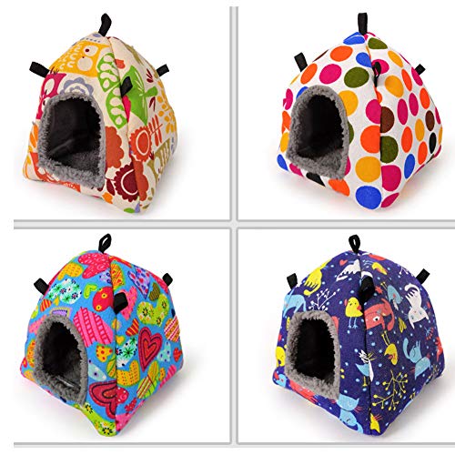 Bird Hut Nest Hammock Tent Bed Toy for Medium Large Pet Parrot Parakeet Cockatiel Conure Cockatoo African Grey Amazon Eclectus Lovebird Hamster Chinchilla Ferret Squirrel Cage Swing - Thumbnail 2